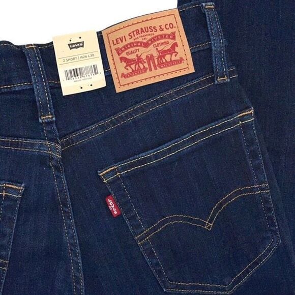 Levi's Womens 724 High Rise Dark Wash Slim Straight Jeans Blue Size 26 NWT‎ - Picture 11 of 15